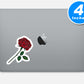 Red Rose Vinyl Stickers