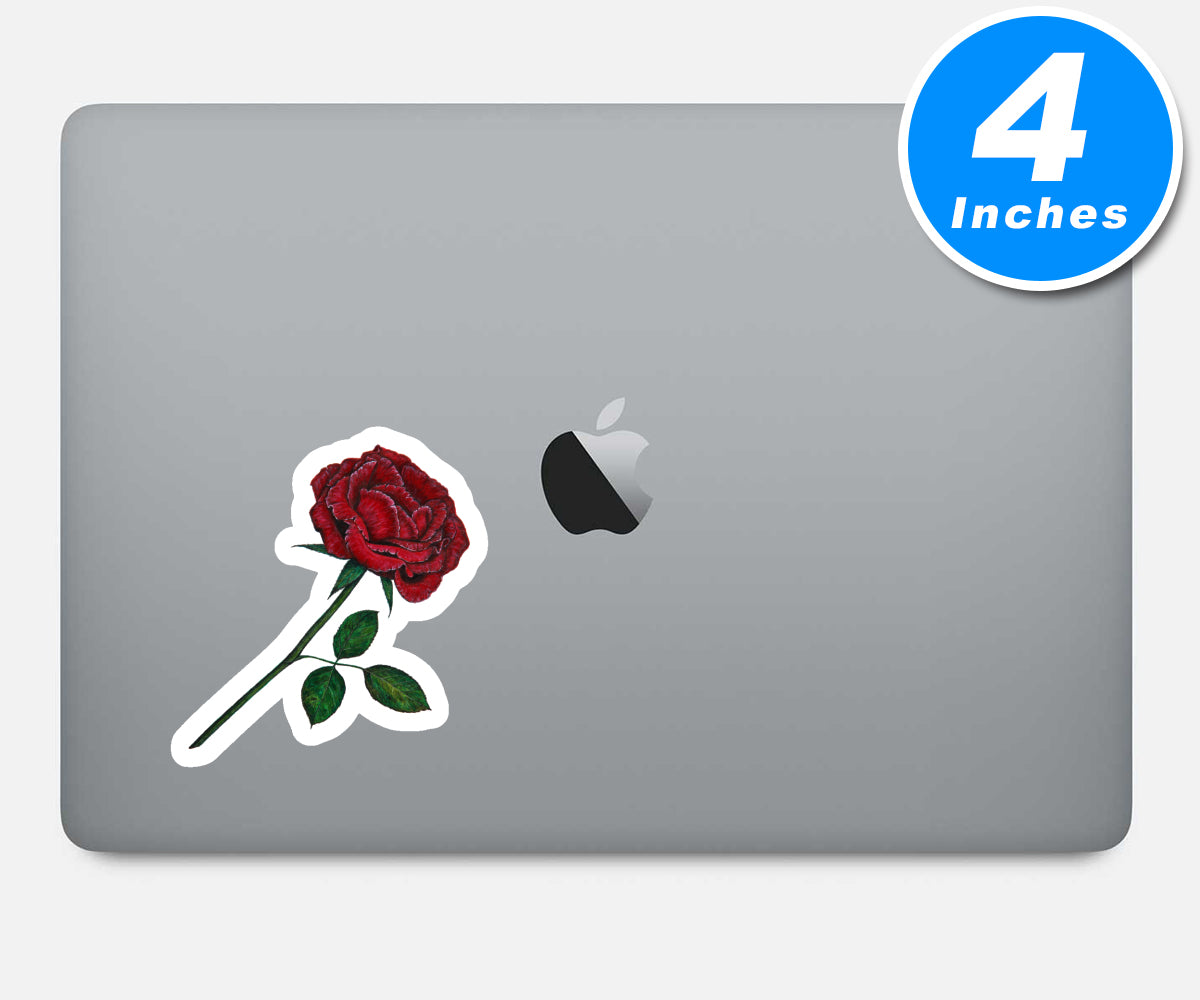 Red Rose Vinyl Stickers