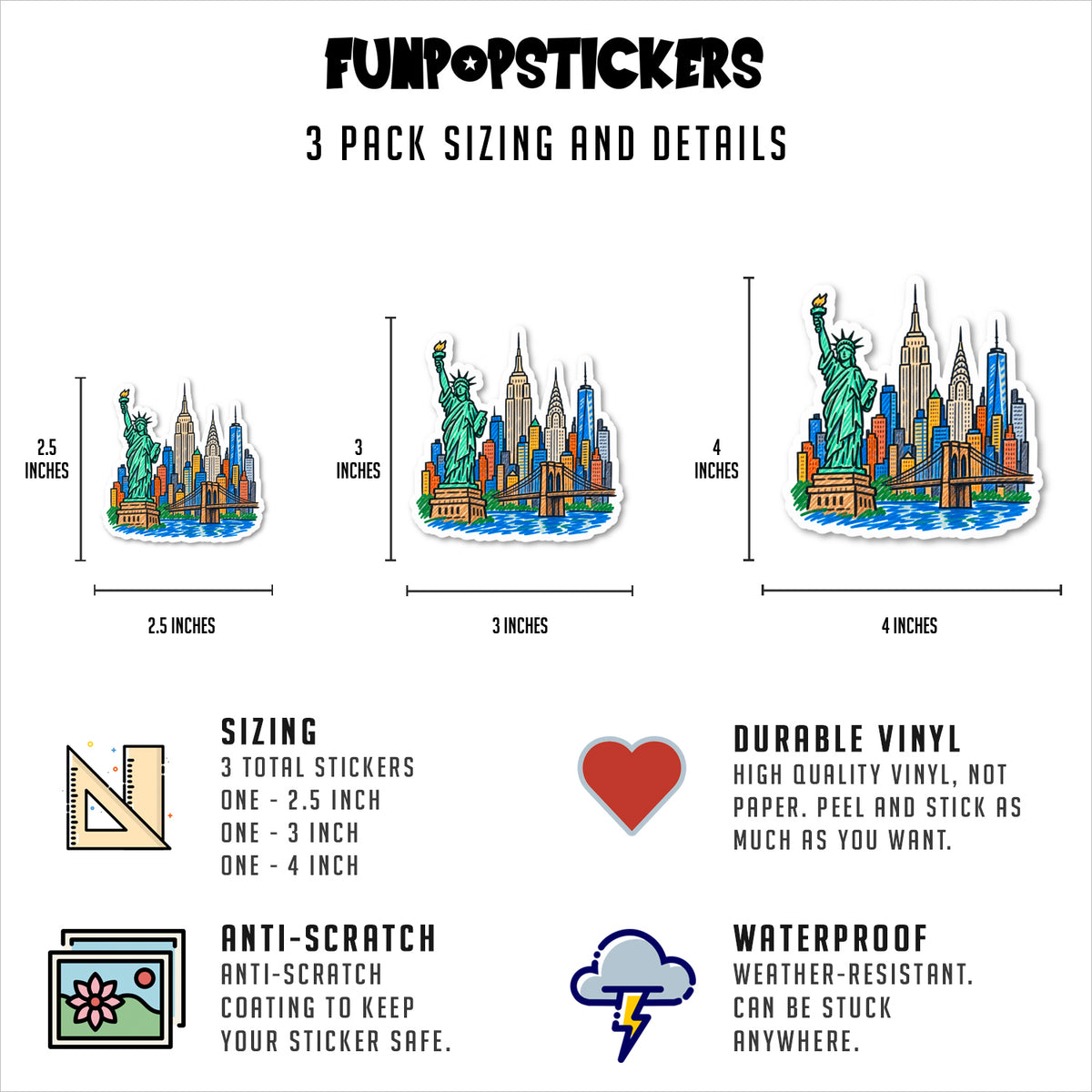 New York City Vinyl Stickers