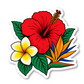Latin Flowers Vinyl Sticker