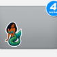 Black Mermaid Stickers Vinyl Stickers