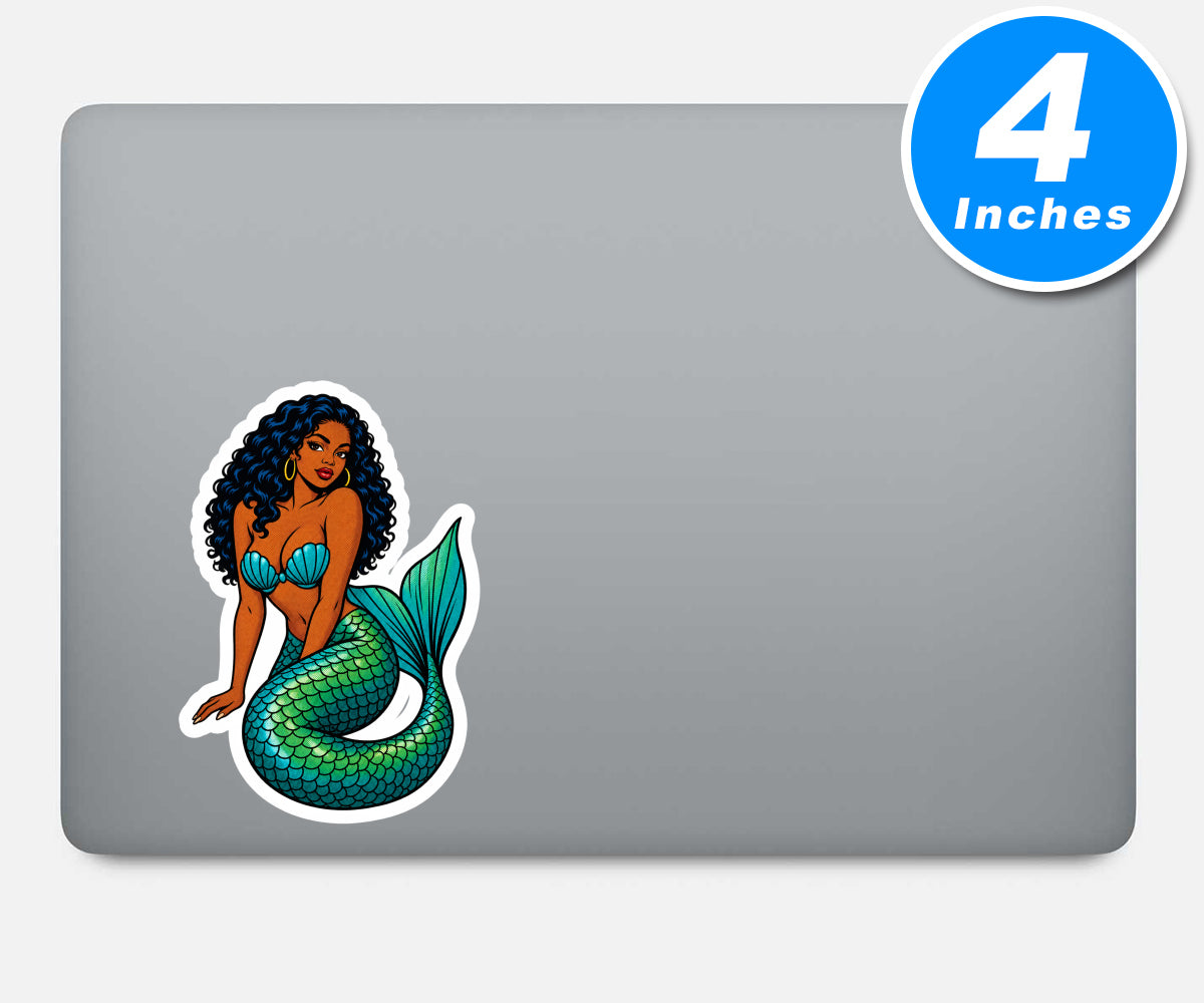 Black Mermaid Stickers Vinyl Stickers