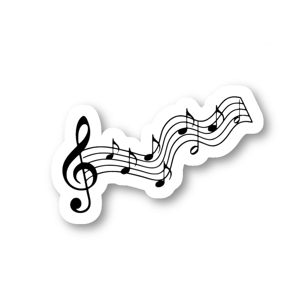 Musical Staff Vinyl Sticker