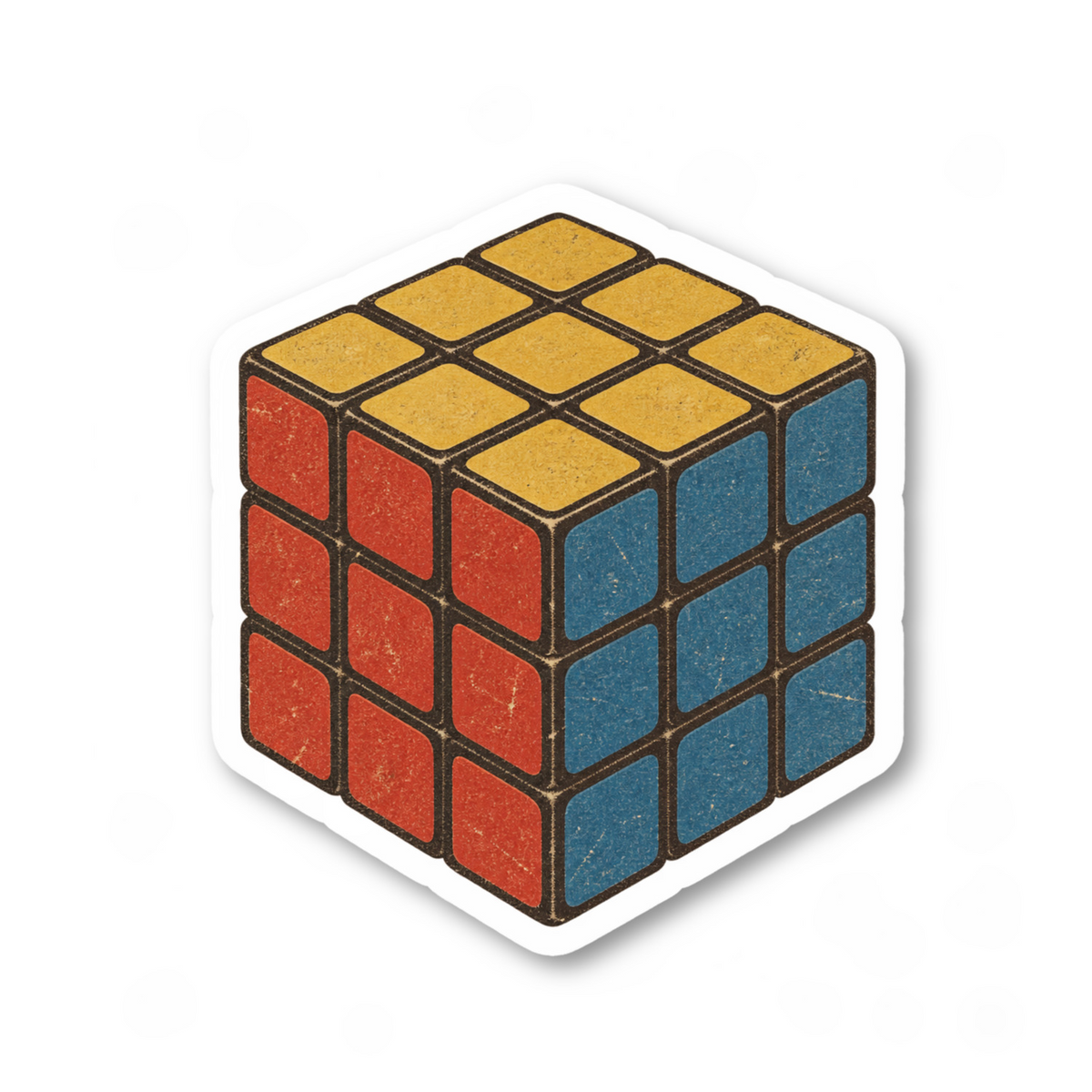 Rubiks Cube Vinyl Sticker