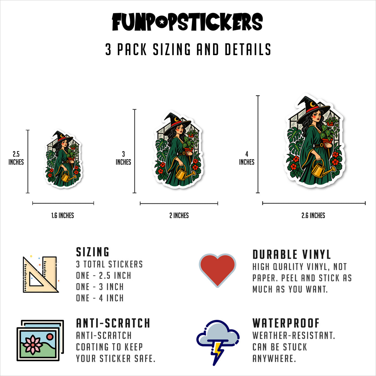 Greenhouse Witch Vinyl Stickers