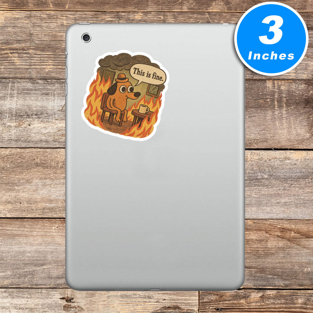 This Is Fine Meme Vinyl Stickers