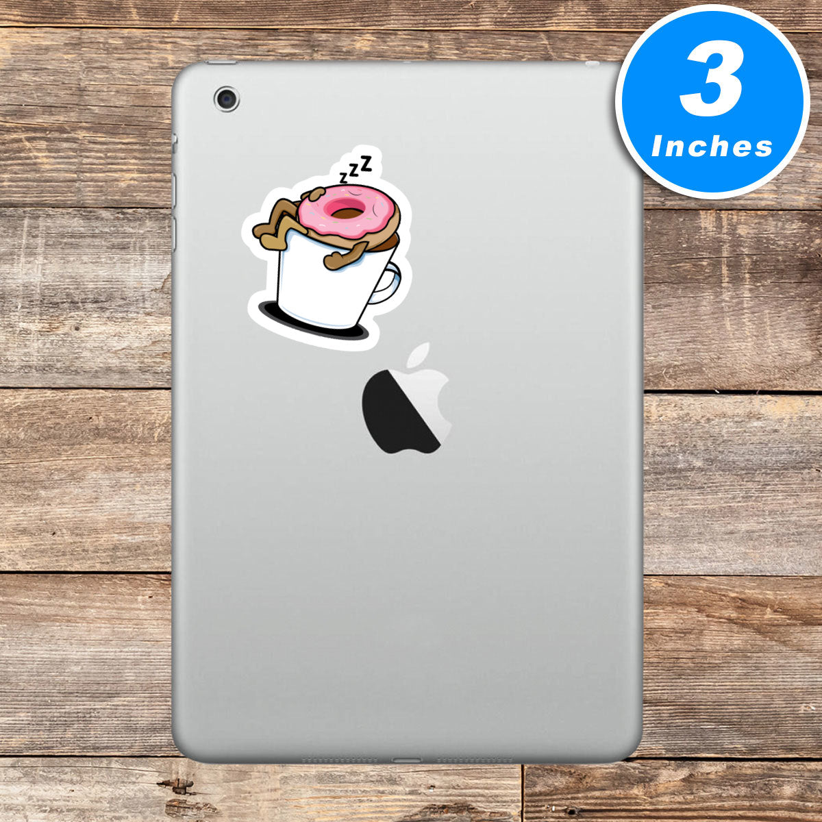 Donut Sleeping In Mug Vinyl Stickers