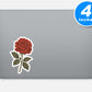 Red Rose Vinyl Stickers