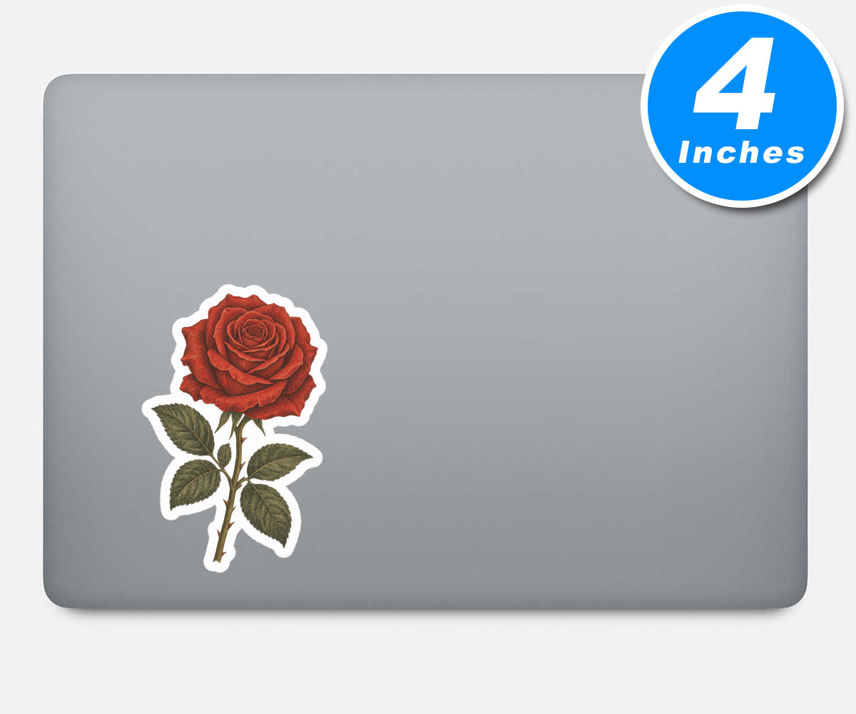 Red Rose Vinyl Stickers