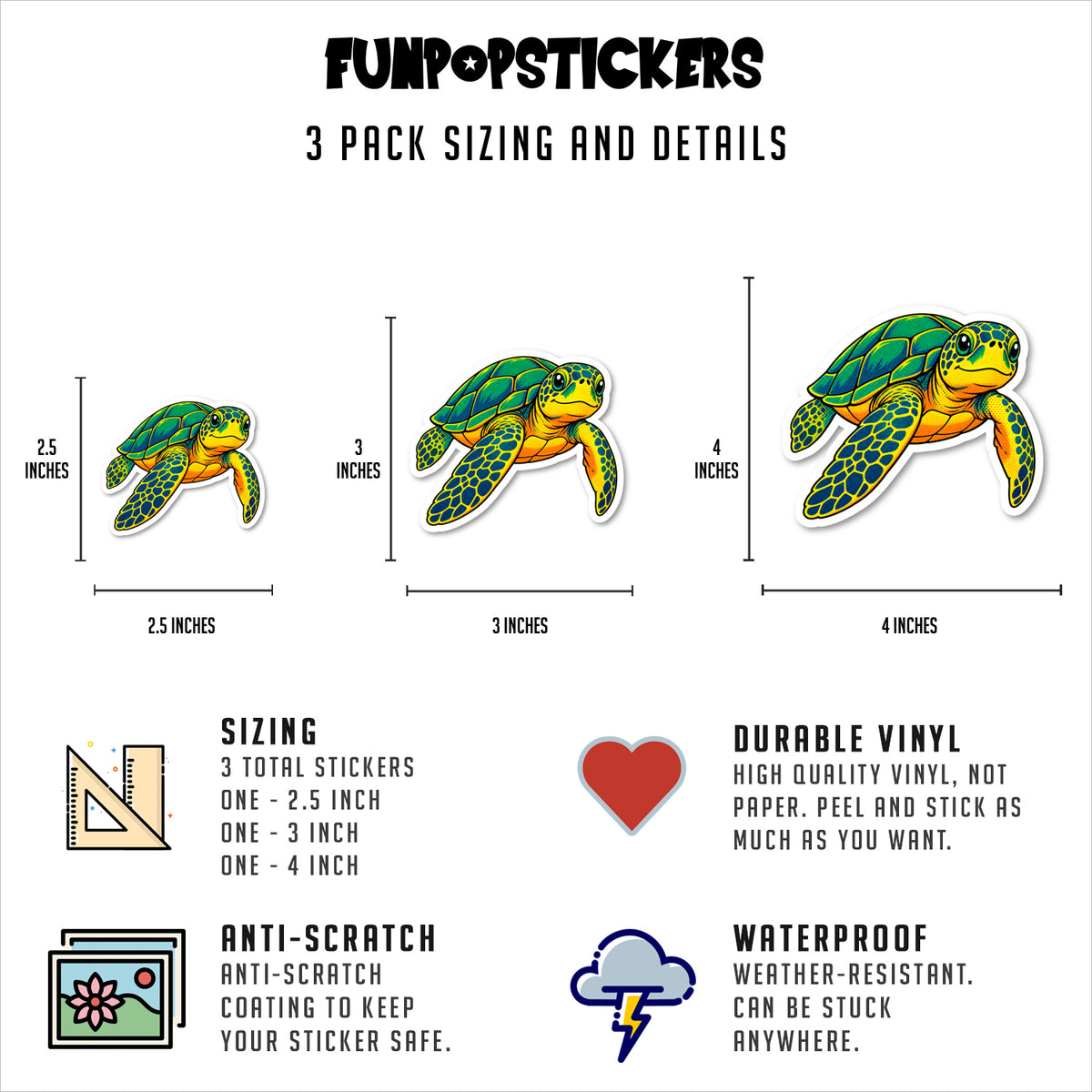 Turtle Stickers Vinyl Stickers