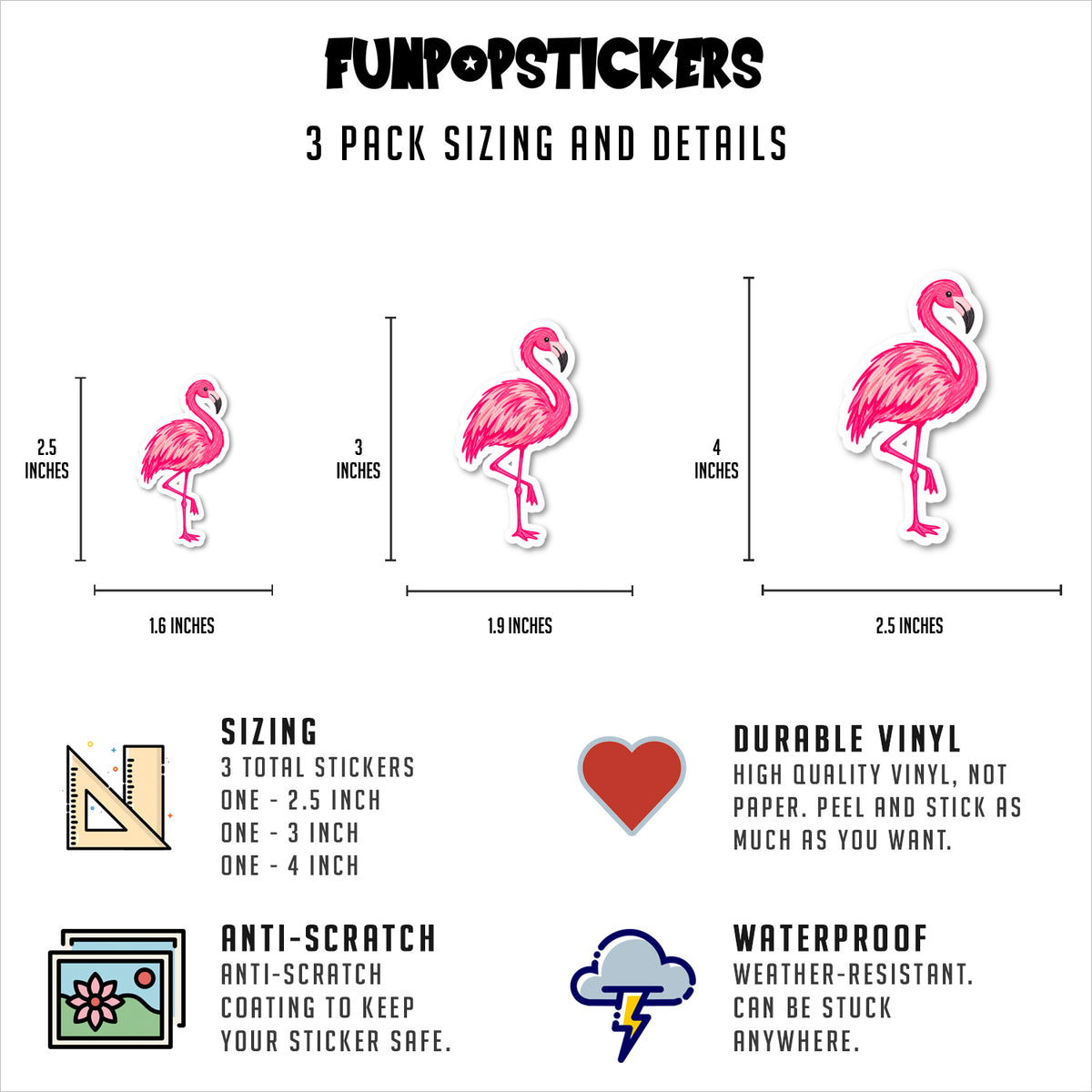 Flamingo Decals Vinyl Stickers