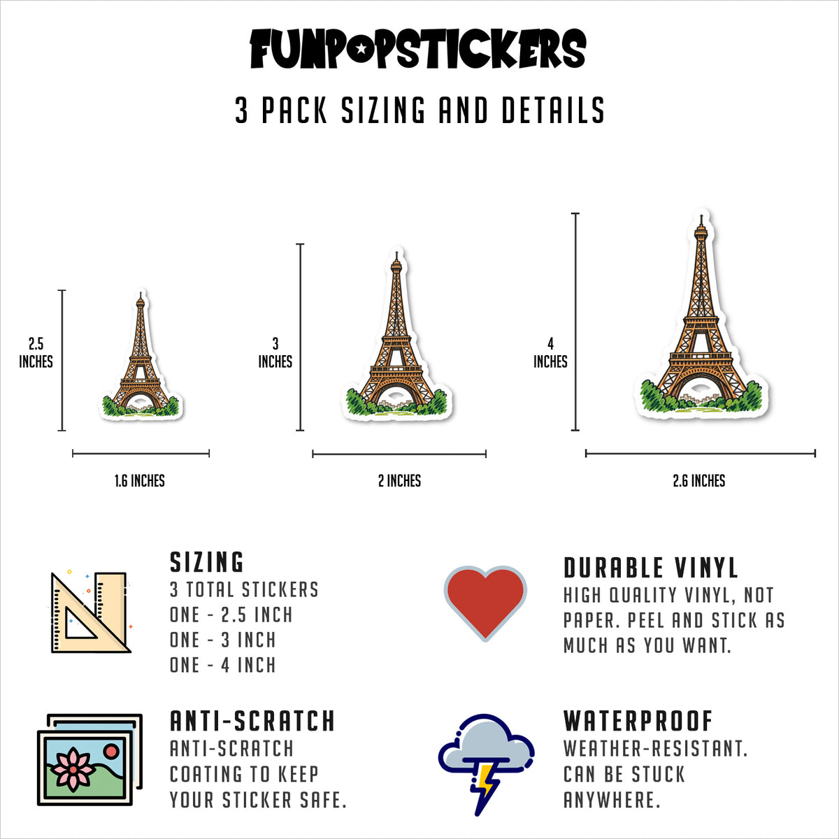 Paris Vinyl Stickers