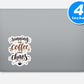 Running On Coffee And Chaos Quote Vinyl Stickers