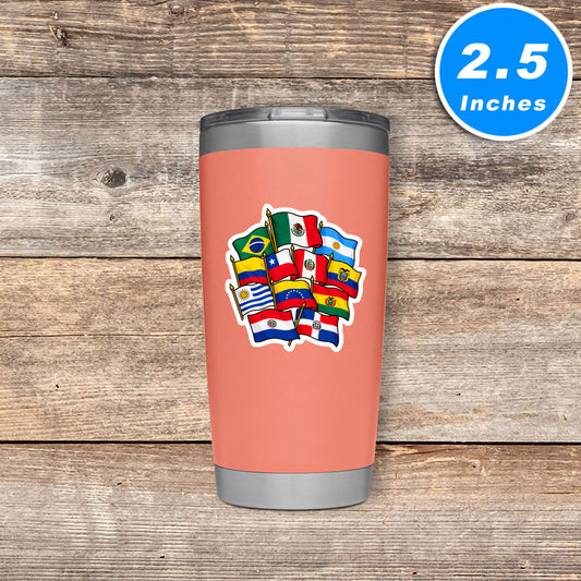 Latin American Flags Stickers Vinyl Stickers