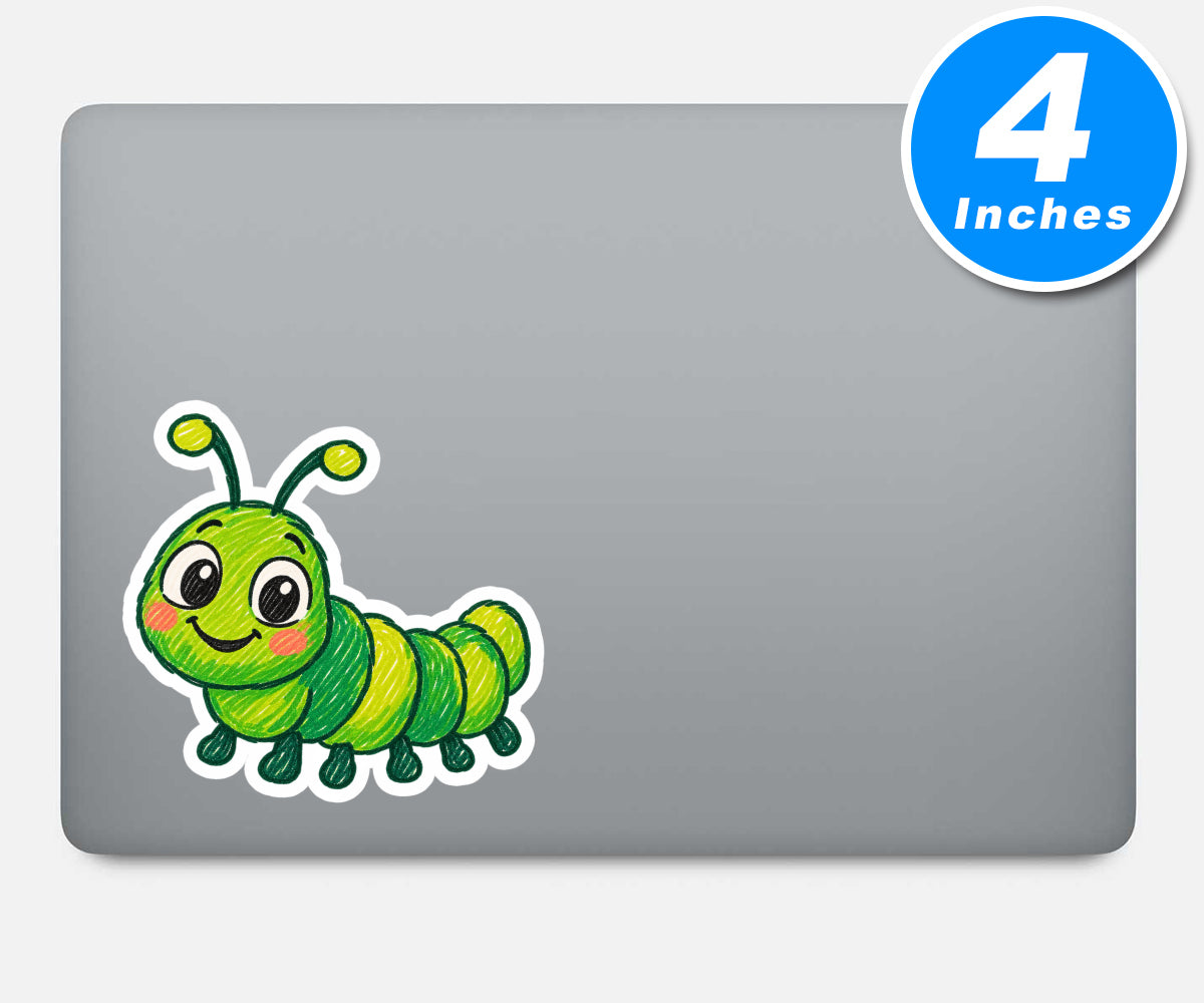 Cartoon Caterpillar Vinyl Stickers