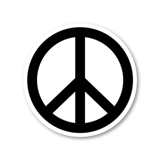 Peace Symbol Black Vinyl Sticker