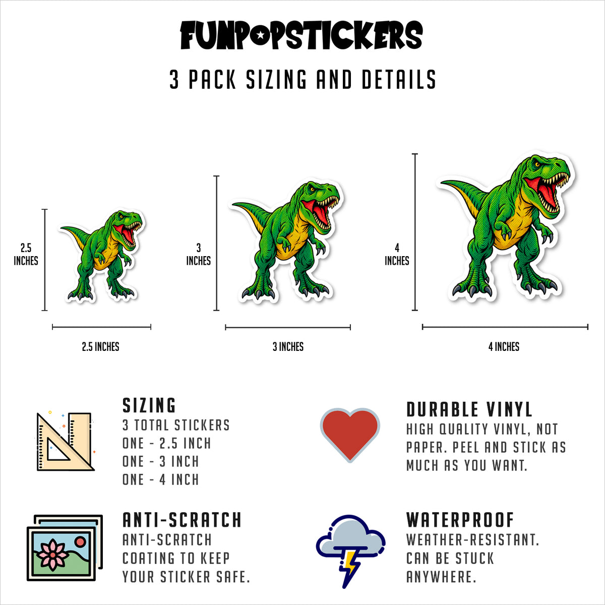 Dinosaur Stickers Vinyl Stickers