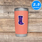 Floral Cowboy Boots Vinyl Stickers