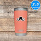 Old Timey Mustache Vinyl Stickers