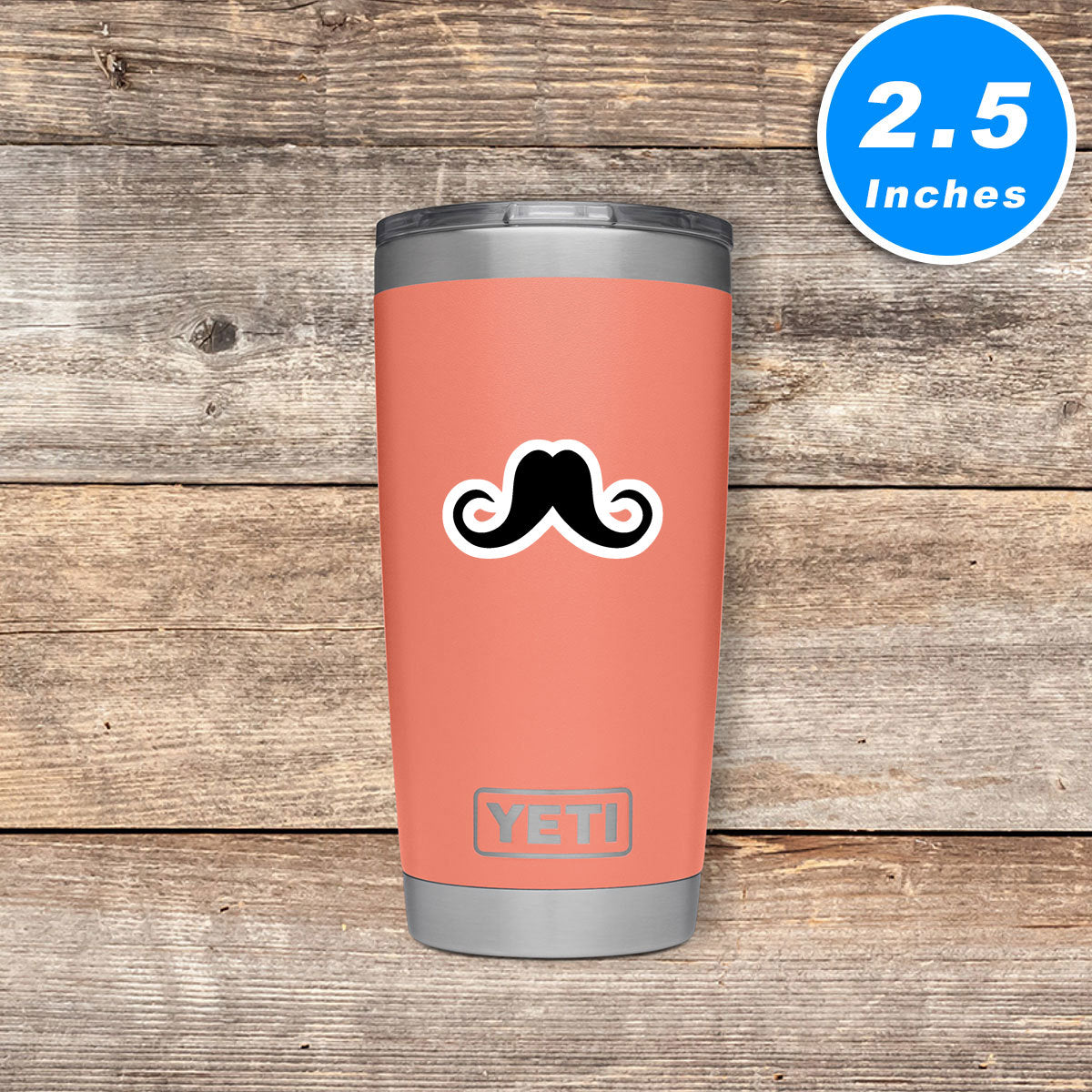Old Timey Mustache Vinyl Stickers