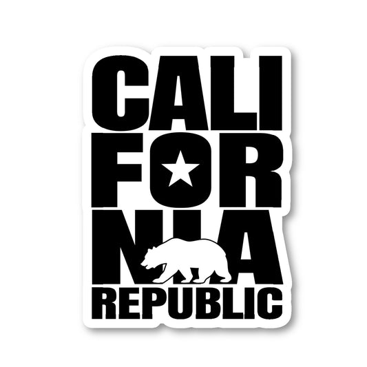 California Republic Bear Vinyl Sticker