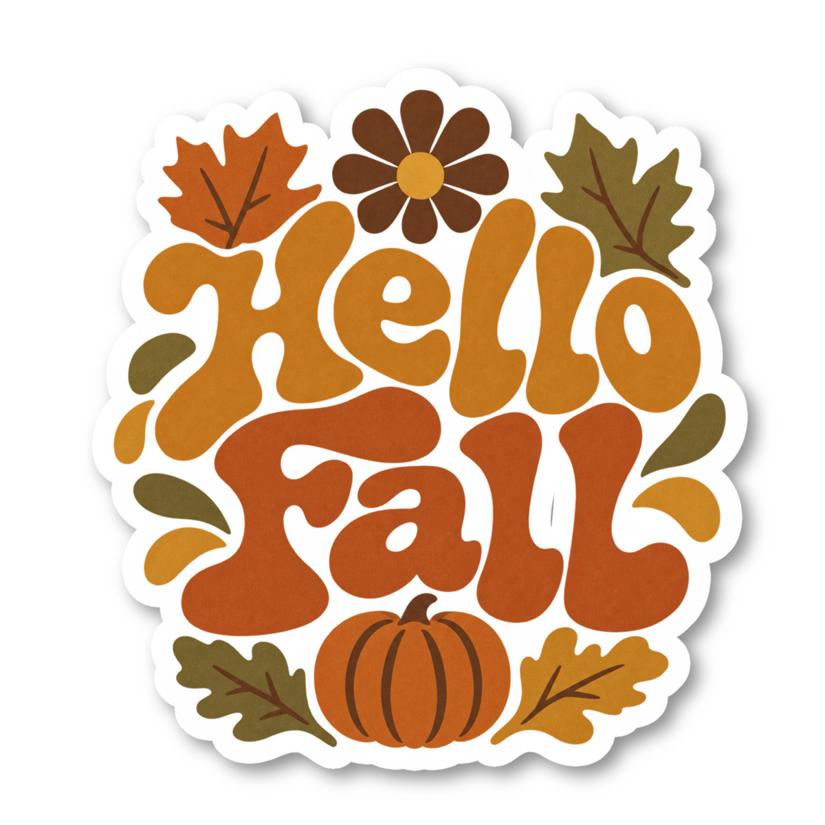 Fall Phrases Vinyl Sticker