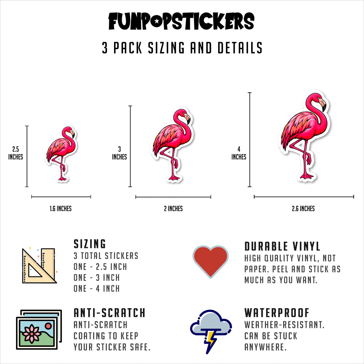 Flamingo Decals Vinyl Stickers
