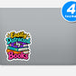 Easily Distracted By Books Quote Vinyl Stickers