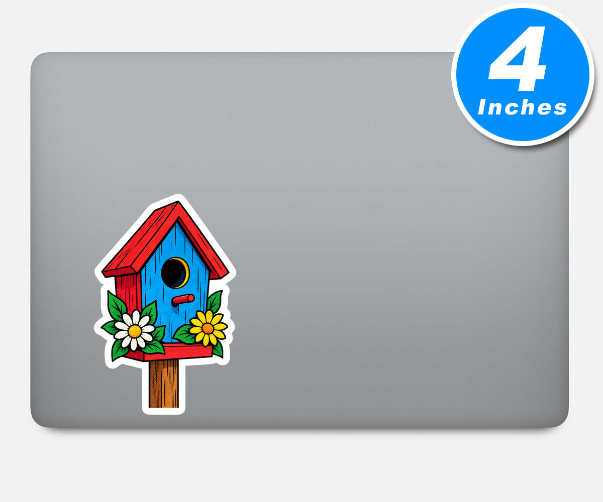 Hand-drawn Birdhouse Garden Sticker Vinyl Stickers