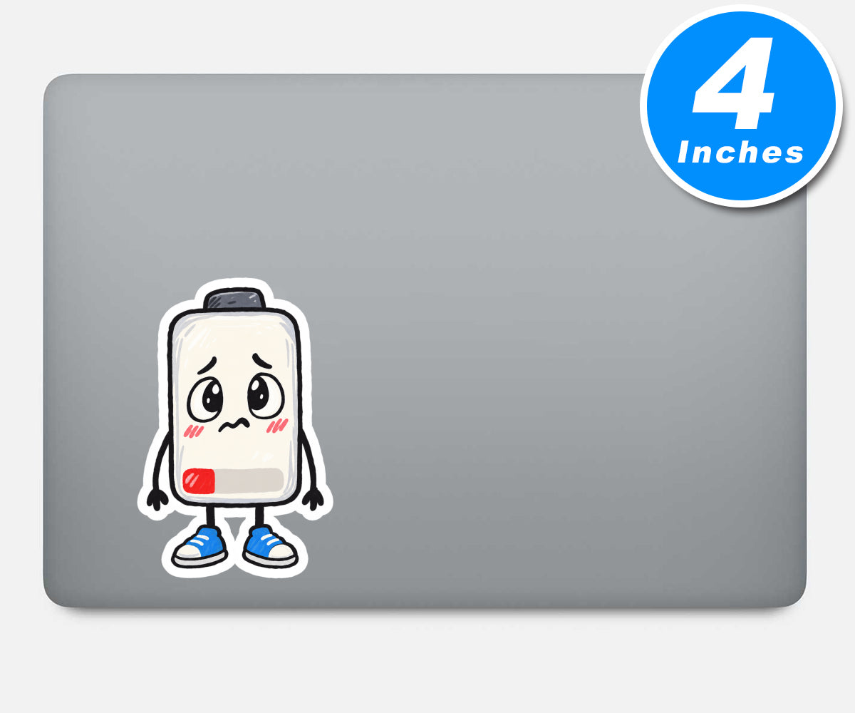 1 Percent Battery Vinyl Stickers