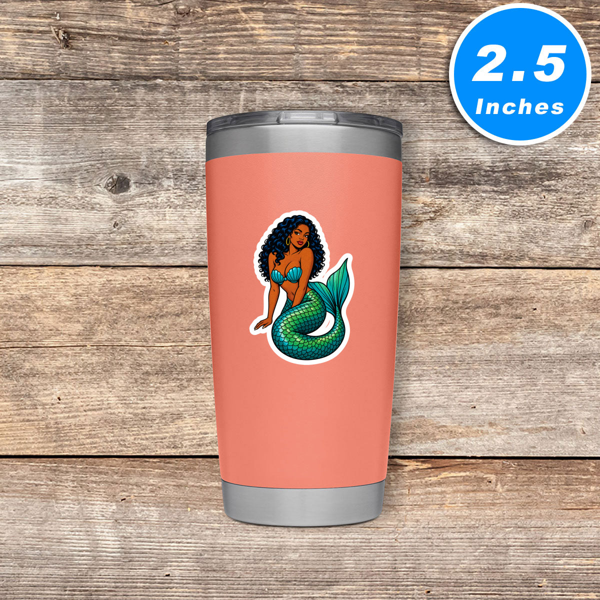 Black Mermaid Stickers Vinyl Stickers