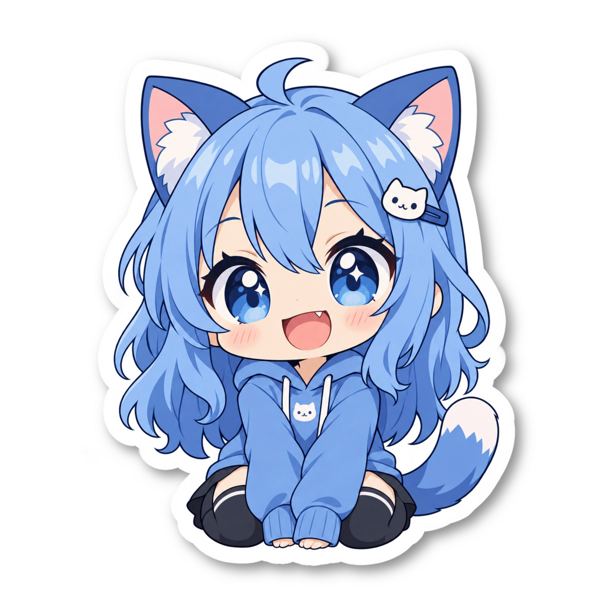 Anime Inspired Chibi Character Sticker Vinyl Sticker