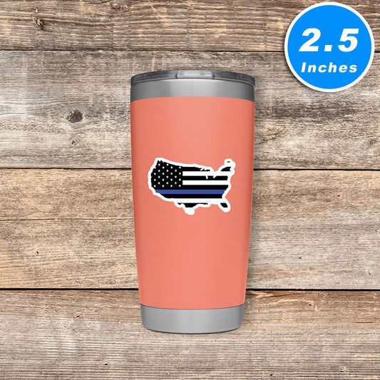 American Flag Thin Blue Line Vinyl Stickers