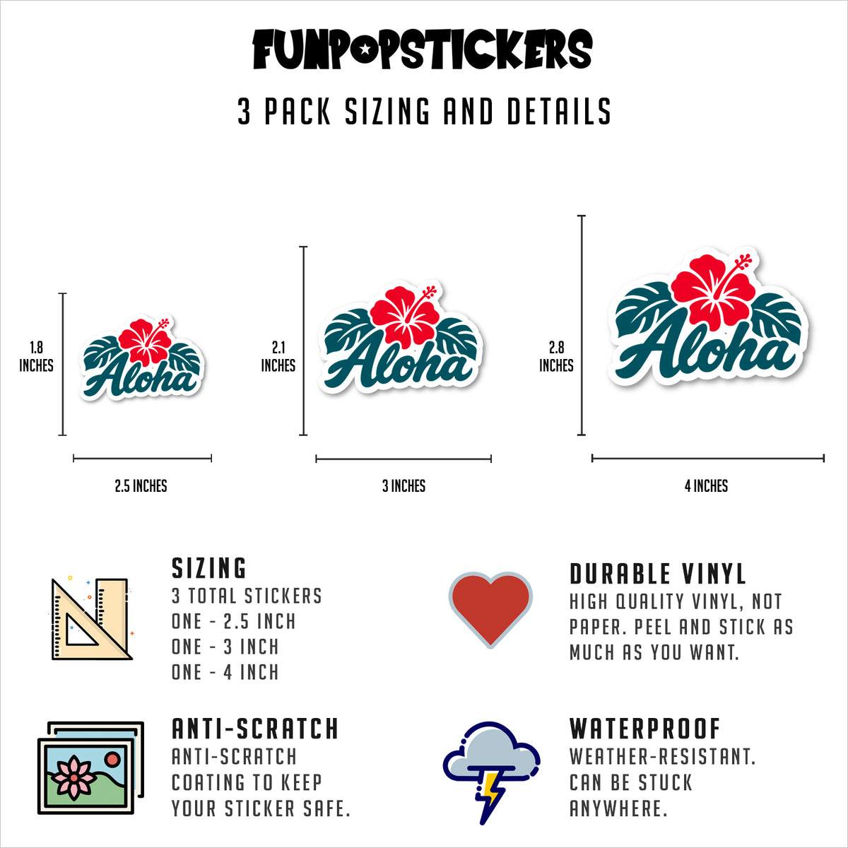 Aloha Decal Sticker For Cars Vinyl Stickers