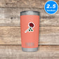 Red Rose Vinyl Stickers