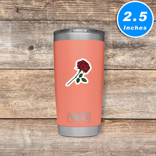 Red Rose Vinyl Stickers