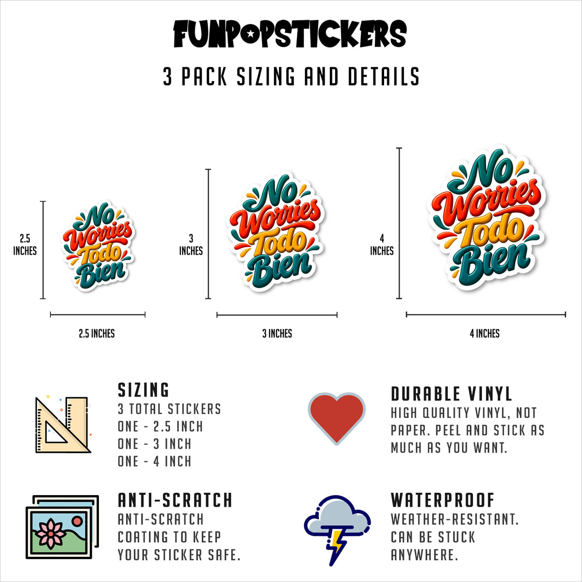 Latin Spanglish Phrases Vinyl Stickers