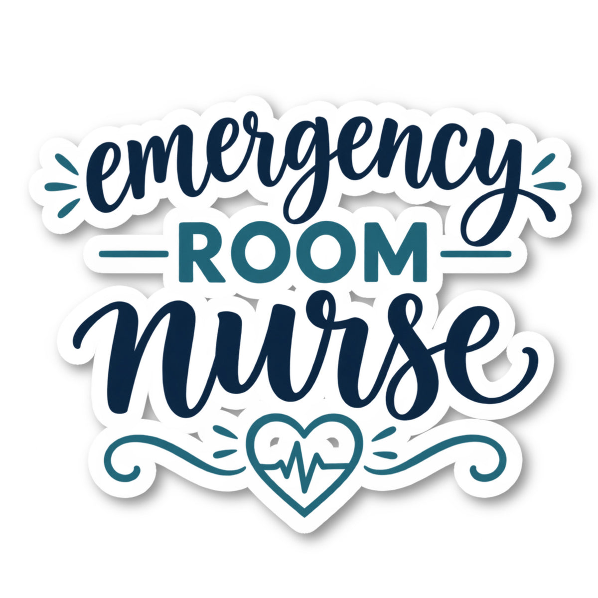 Emergency Room Nurse Vinyl Sticker
