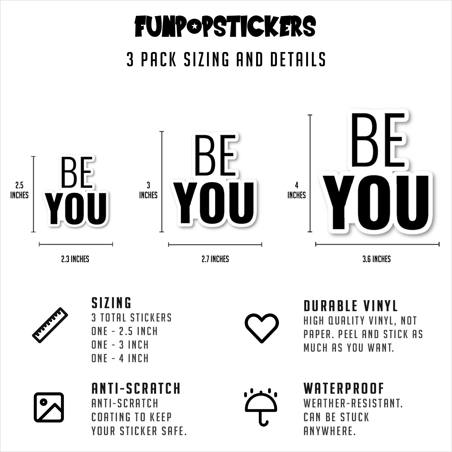 Be You Vinyl Stickers