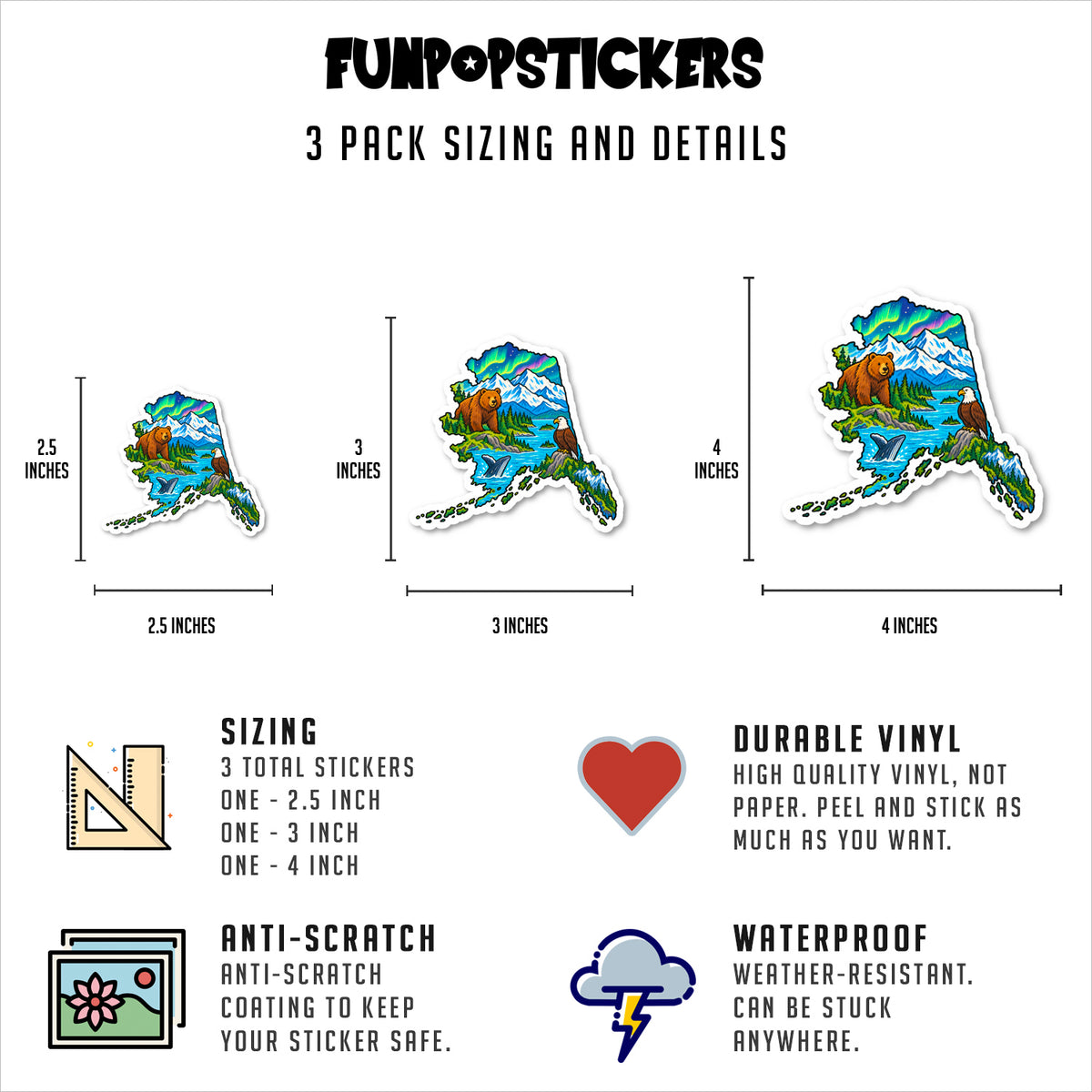 Alaska Vinyl Stickers