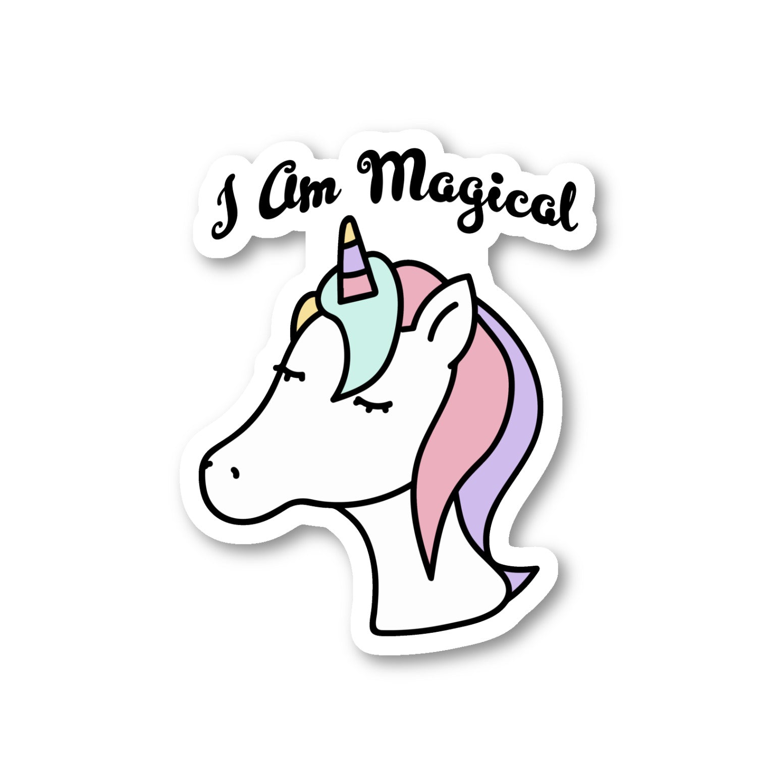 I Am Magical Unicorn Vinyl Sticker