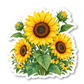 Watercolor Sunflower Garden Sticker Vinyl Sticker