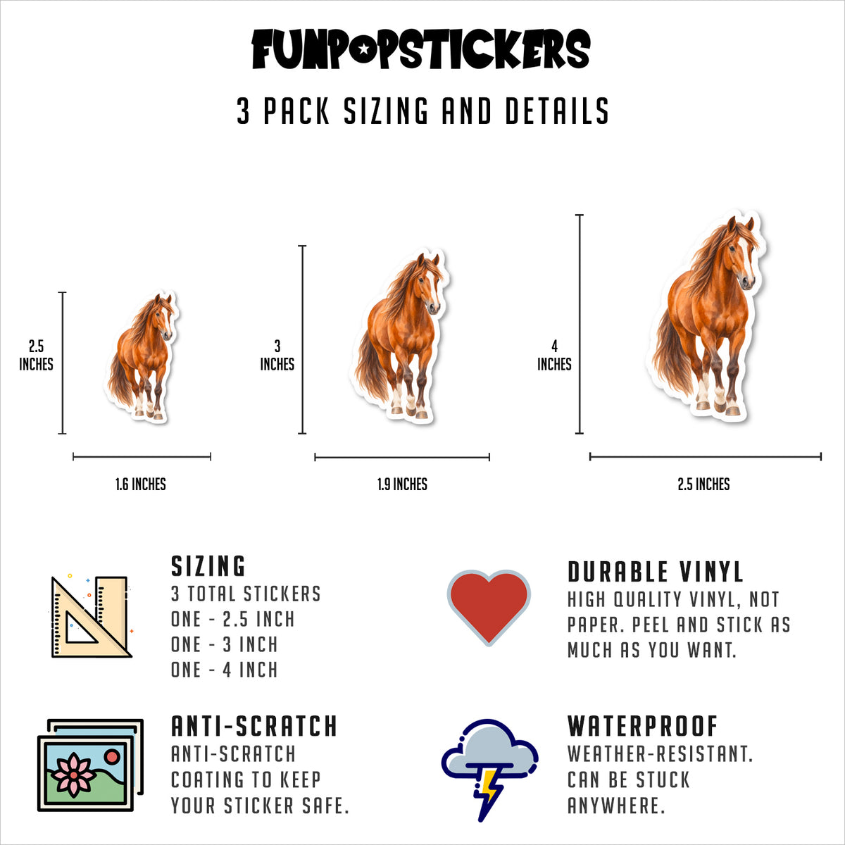 Horse Stickers Vinyl Stickers