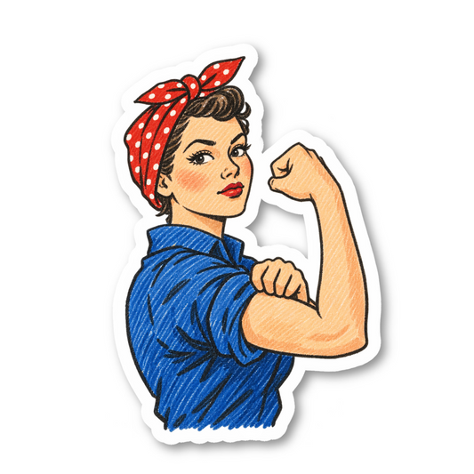 Rosie The Riveter Vinyl Sticker
