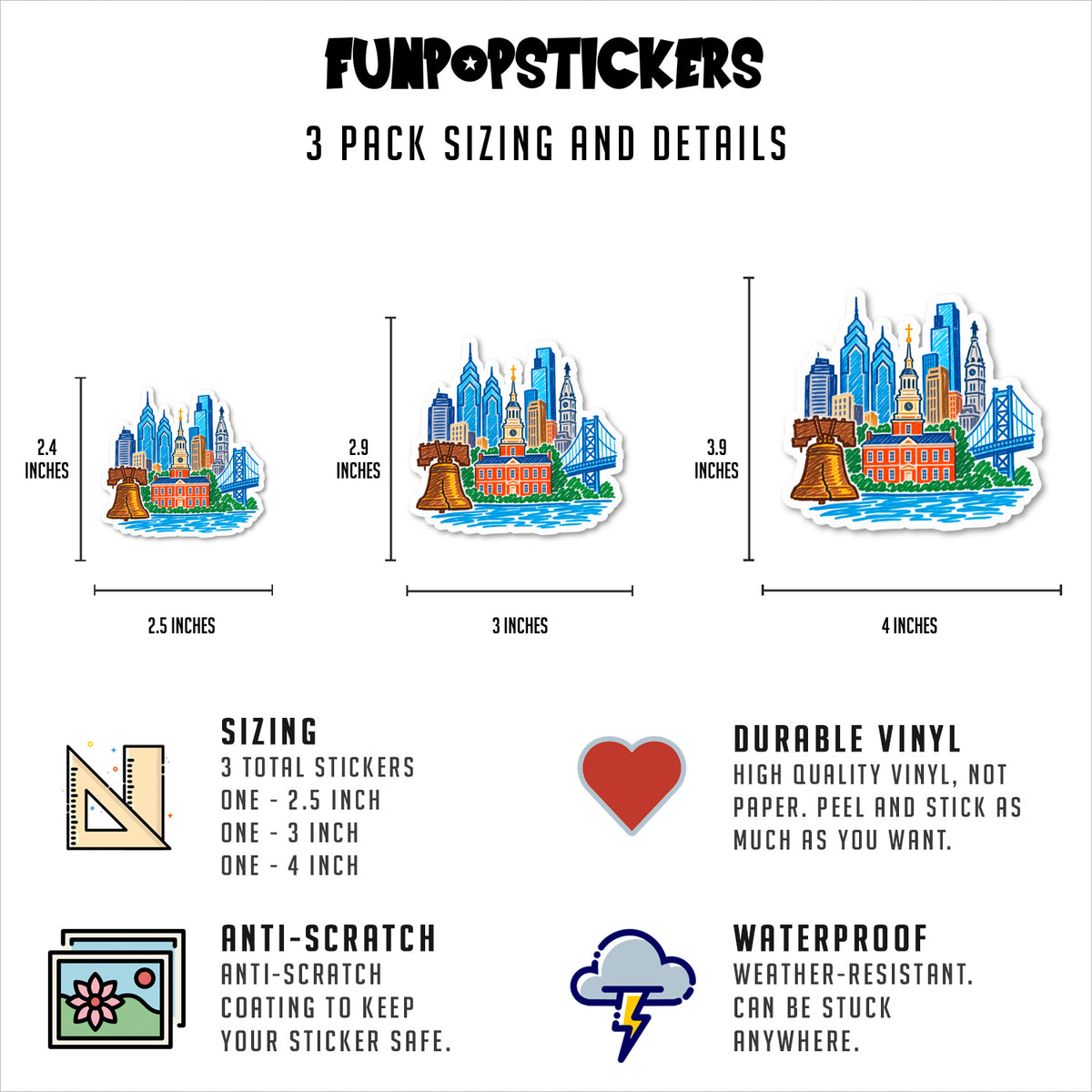 Philadelphia Vinyl Stickers