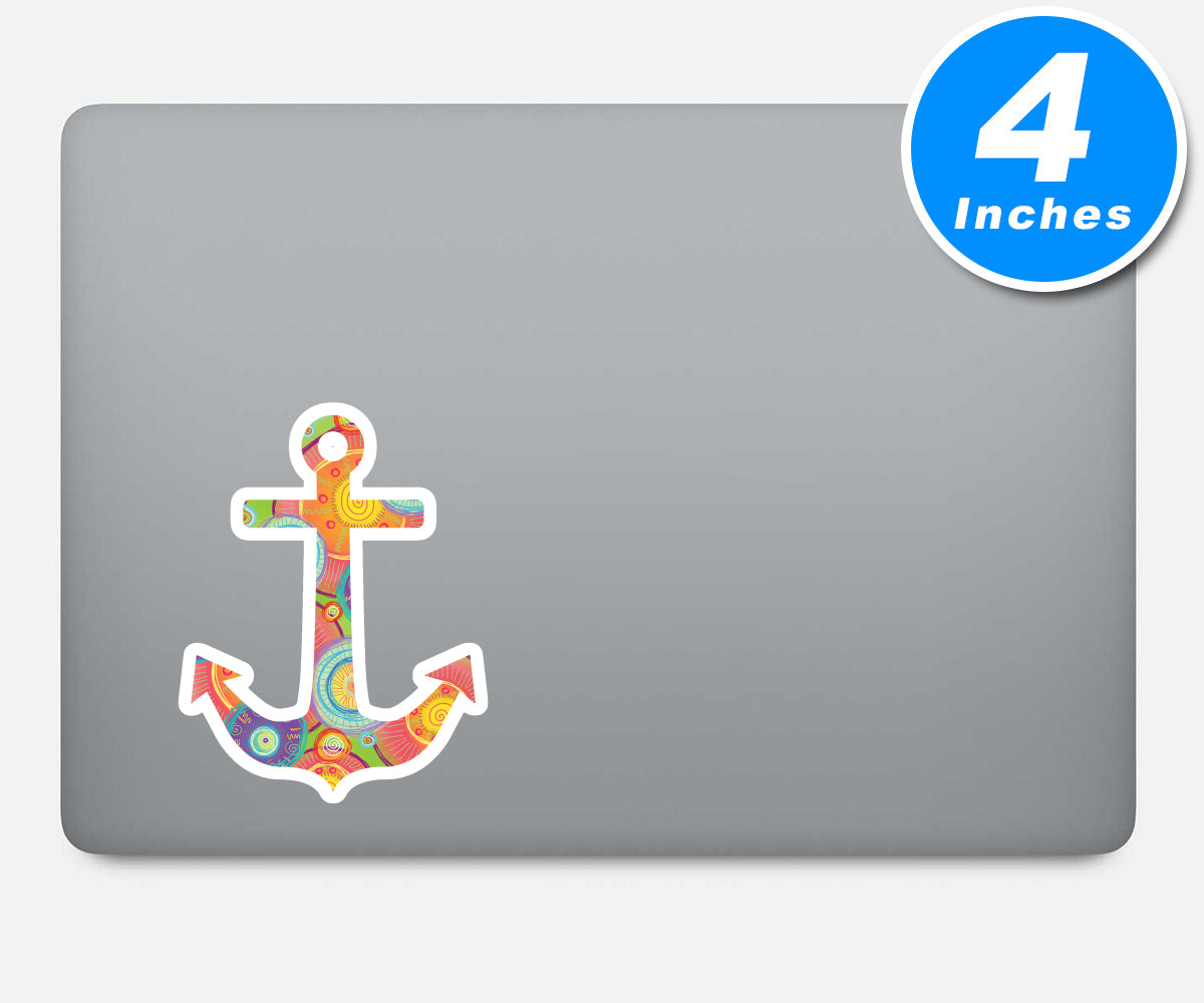 Colorful Anchor Vinyl Stickers