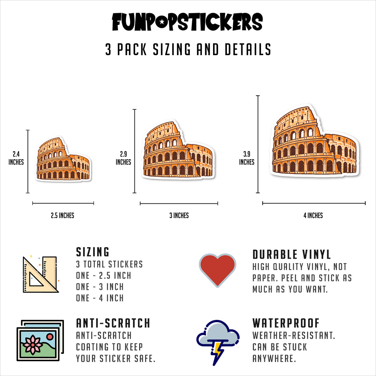 Rome Vinyl Stickers