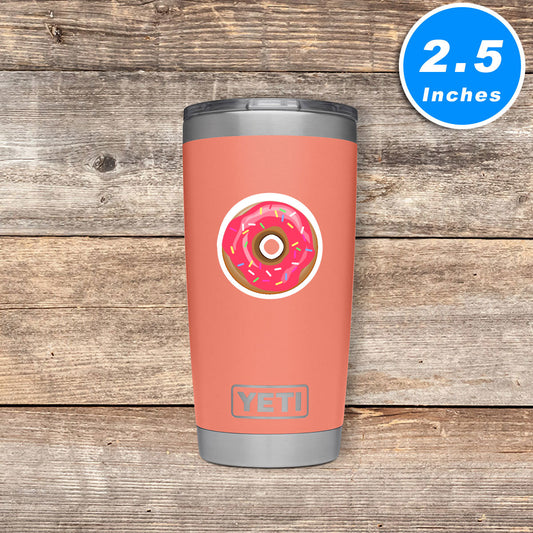 Pink Donut Vinyl Stickers