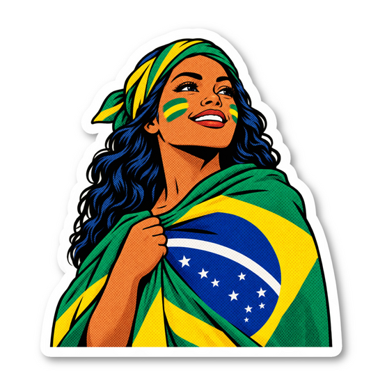 Brazilian Pride Stickers Vinyl Sticker