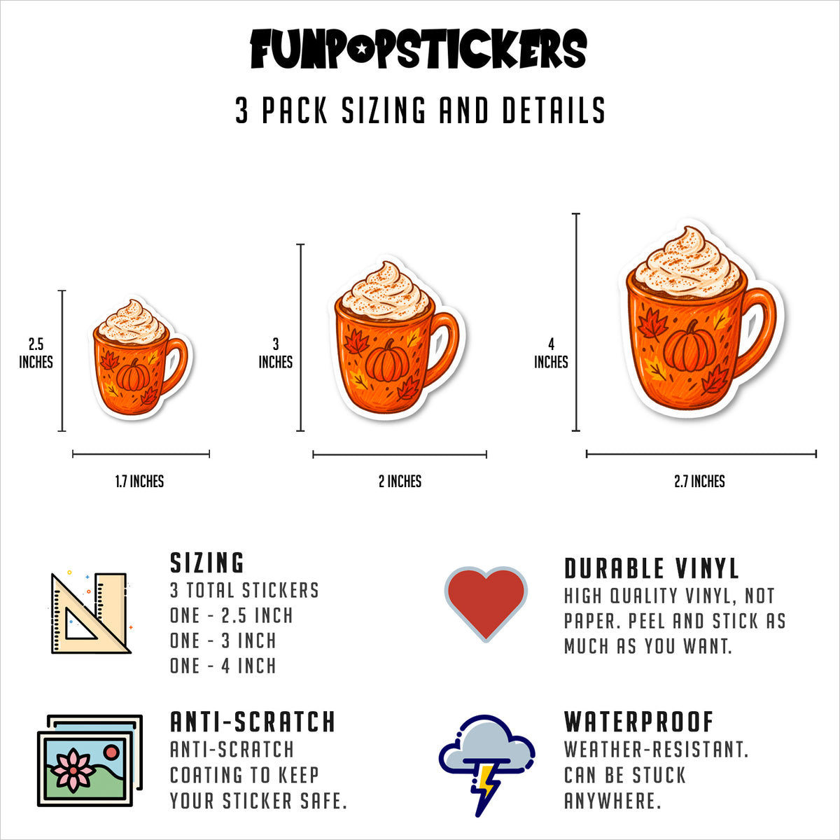 Fall Coffee Vinyl Stickers